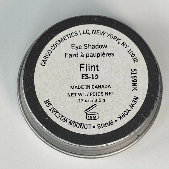 Cargo Eyeshadow Water Resistant Powder ES-15 Flint Dark Brown .12 oz 3.5g New - Picture 3 of 5